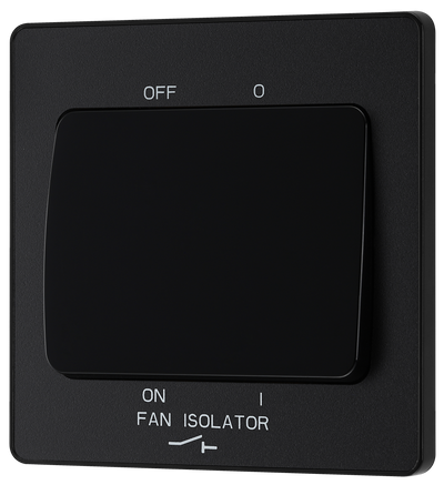 BG Evolve PCDMB15B Matt Black 10A 3 Pole Fan Isolator-Black Insert