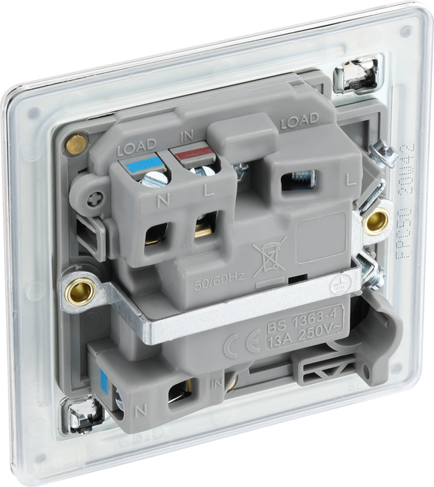 FPC50 Back - This switched and fused 13A connection unit from British General provides an outlet from the mains containing the fuse and is ideal for spur circuits and hardwired appliances.