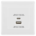 BG Nexus White 45W USB Wall Socket Euro Module USB-A & C - White Insert