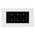 BG Nexus White Moulded Triple Secondary Touch Dimmer Switch - Black Insert