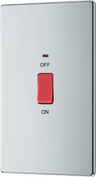 BG FPC72 Nexus Screwless Flat-Plate Cooker Switch Polished Chrome Neon 2 Way 45A by British General (BG-FPC72-Shopify-SA_1)