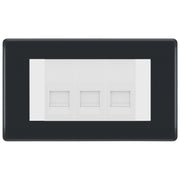 BG Part M 3 Gang IDC Secondary Telephone Socket - White Insert