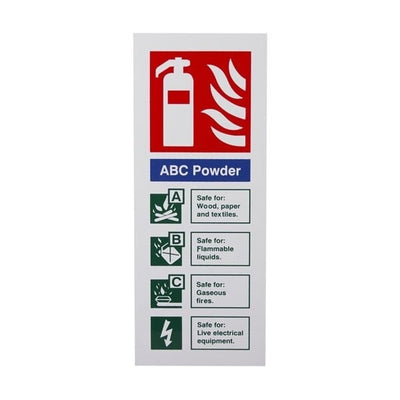 Extinguishers & Equipment: White Rigid Plastic Extinguisher ID Signs CO2 Extinguishers by Rainbow (SAFELINCS-RBRPIDCO2)