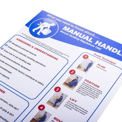 Safe Manual Handling Poster by Rainbow (Safelincs-RBSAFEMAN)