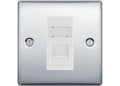 BG Nexus Polished Chrome 1 Gang RJ45 Data Socket NPCRJ451W White Insert