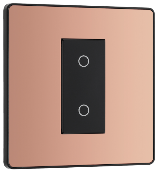 PCDCPTDS1B Front - This Evolve Polished Copper single secondary trailing edge touch dimmer allows you to control your light levels and set the mood. 