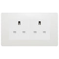 BG Evolve Pearlescent White 4 Gang 13A Unswitched Socket - PCDCL4GUSSW