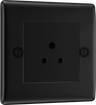 BG NFB28B Nexus Metal Unswitched Round Pin Socket 2A - Black Insert - Matt Black by British General (BG-NFB28B-Shopify-SA_1)