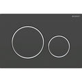 Geberit Sigma20 Round WC Dual Flush Plate - Matt Black - 115.882.14.1