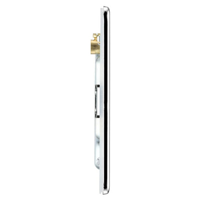 BG Screwless Polished Chrome Double Blanking Plate FPC95 with 25mm Steel Back Box