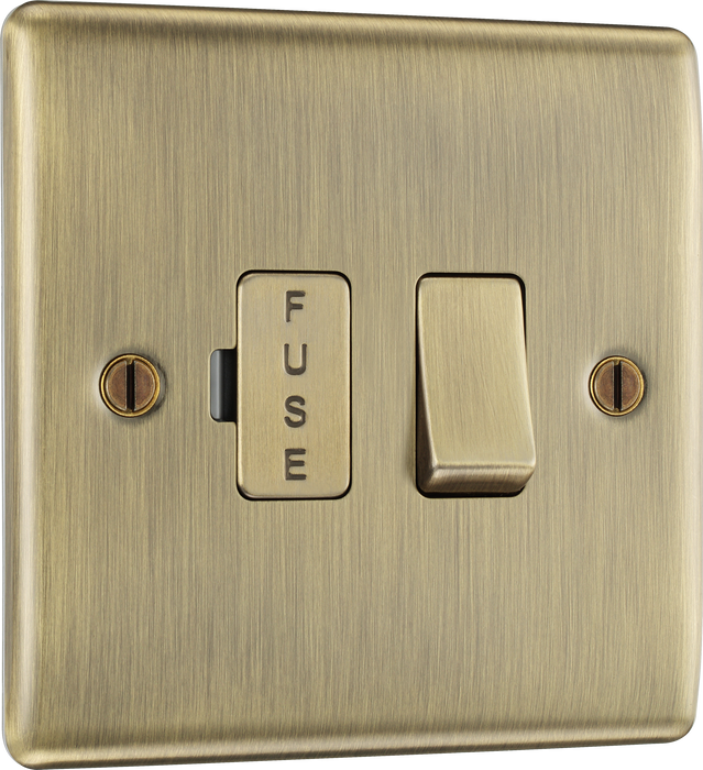 NAB50 Front - This switched and fused 13A connection unit from British General provides an outlet from the mains containing the fuse and is ideal for spur circuits and hardwired appliances. 