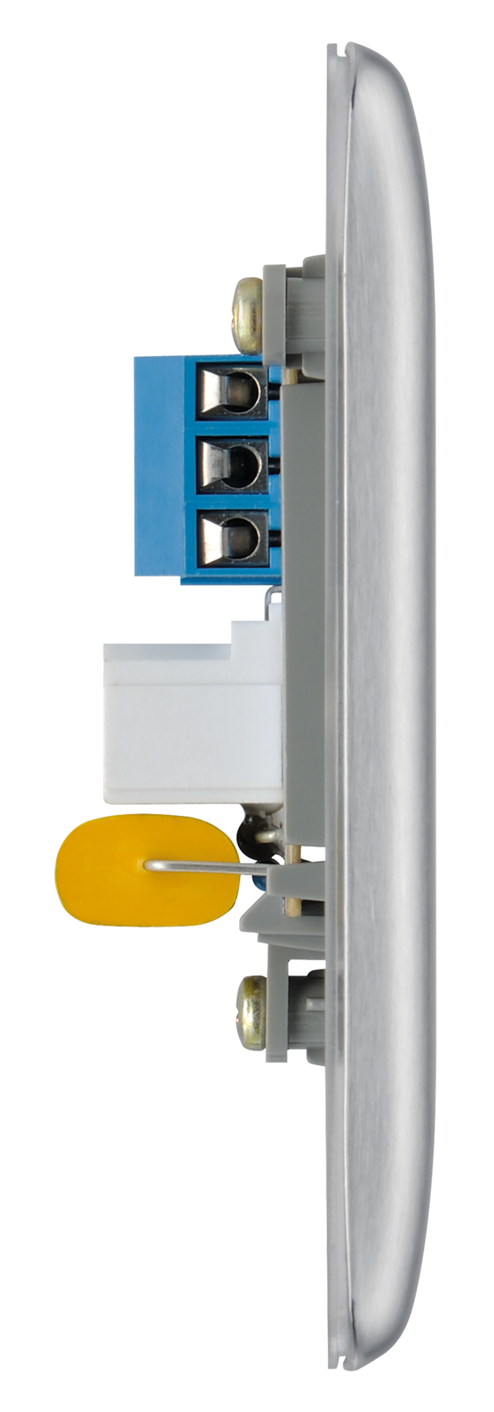 NBSBTM1 Side - This master telephone socket from British General uses a screw terminal connection and should be used where your telephone line enters your property.