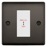 BG Nexus Metal Black Nickel 20AX 2 Way Emergency Lighting Test Key Switch - White Insert by British General