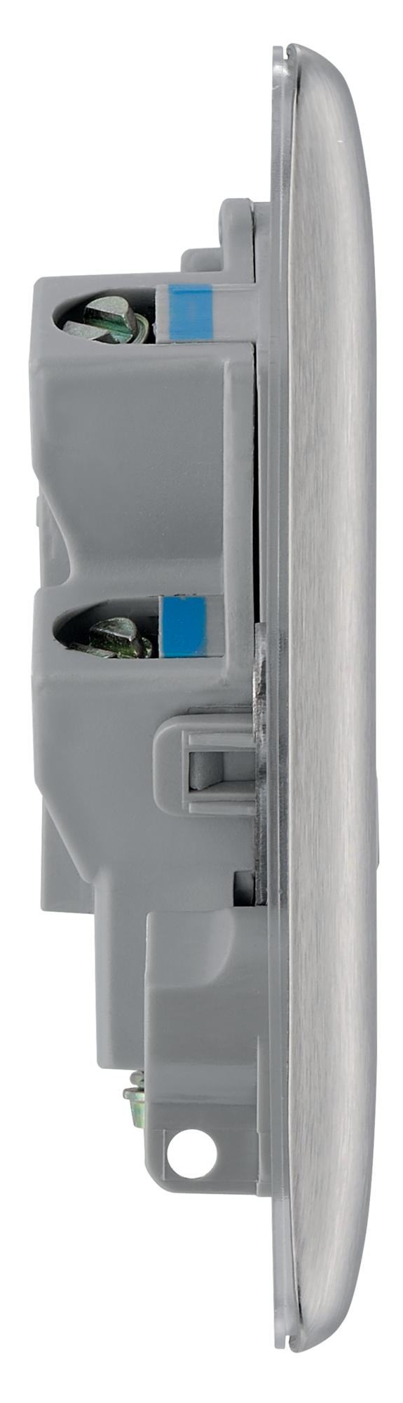 NBS54 Side - This 13A fused and unswitched connection unit from British General provides an outlet from the mains containing the fuse ideal for spur circuits and hardwired appliances.