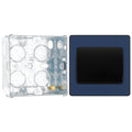 BG Evolve Matt Blue 1G Wide Rocker Light Switch PCDDB12WB with 35mm Steel Back Box