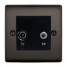 BG Nexus Metal Black Nickel TV & Satellite Socket NBNTVSATB by British General (BG-NBNTVSATB)