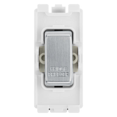 BG RRFFBS Brushed Steel 20 Amp Double Pole Appliance Grid Switch Labelled Fridge by British General (BG-RRFFBS+RBS30)