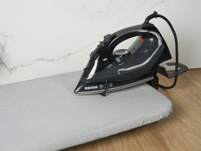 Corby Sutton Table Top Ironing Centre in Light Grey with Sherwood 2000W Steam Iron - UK Plug