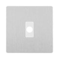 BG Evolve Brushed Steel Flex Outlet Socket White Insert PCDBSFLEXW