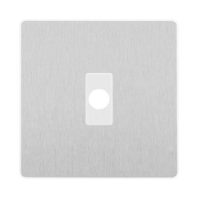 BG Evolve Brushed Steel Flex Outlet Socket White Insert PCDBSFLEXW by British General (BG-PCDBSFLEXW)