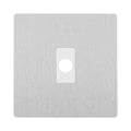 BG Evolve Brushed Steel Flex Outlet Socket White Insert PCDBSFLEXW