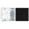 BG Nexus Matt Black 13A Flex Output Neon Switched Fused Connection Unit NFB53 with 35mm Steel Back Box