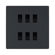 BG Evolve Matt Grey 5 Gang Custom Grid Light Switch by British General (BG-Evolve-MG-5G-CUSTOM-LIGHT-SWITCH)
