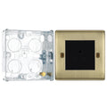 BG Nexus Antique Brass 2A Single Round Pin Unswitched Socket NAB28B with 25mm Steel Back Box