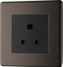 FBN29B Front - This 5A round pin socket from British General can be used to connect low power appliances and can be used to connect lamps to a lighting circuit.