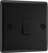 BG NFB31 Nexus Metal Matt Black 1 Gang 20A Double Pole Neon Switch by British General (BG-NFB31-Shopify-SA_1)