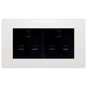 BG Evolve Pearlescent White 4 Gang 13A Unswitched Socket - PCDCL4GUSSB