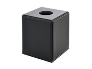 Corby Highland Cube Tissue Box Cover in Black Leather by Corby of Windsor (Corby-26815)