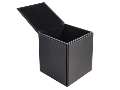 Corby Highland Cube Tissue Box Cover in Black Leather by Corby of Windsor (Corby-26815)