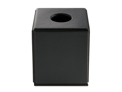 Corby Highland Cube Tissue Box Cover in Black Leather by Corby of Windsor (Corby-26815)