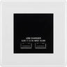 BG Nexus White Moulded Dual USB Charger 3.1A Output Socket - Black Insert by British General (BG-8EMS2+EMUSB3B)