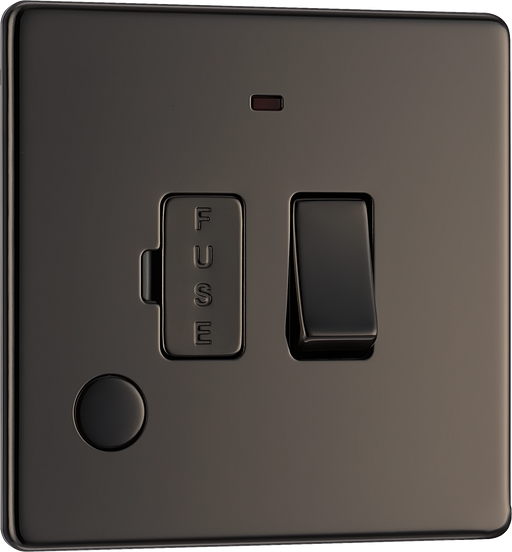 FBN53 Front - This 13A fused and switched connection unit with power indicator from British General provides an outlet from the mains containing the fuse ideal for spur circuits and hardwired appliances.