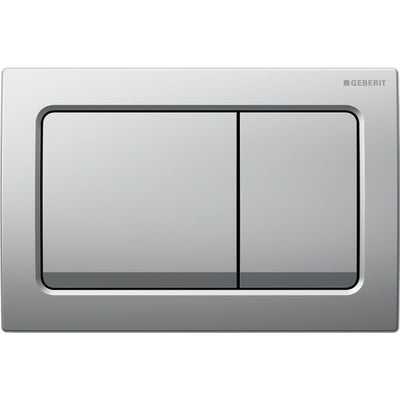 Geberit Alpha01 Square Dual Flush Plate - Matt Chrome - 115.055.46.1