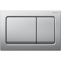 Geberit Alpha01 Square Dual Flush Plate - Matt Chrome - 115.055.46.1