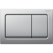 Geberit Alpha01 Square Dual Flush Plate - Matt Chrome - 115.055.46.1 by Geberit (Geberit-115.055.46.1)