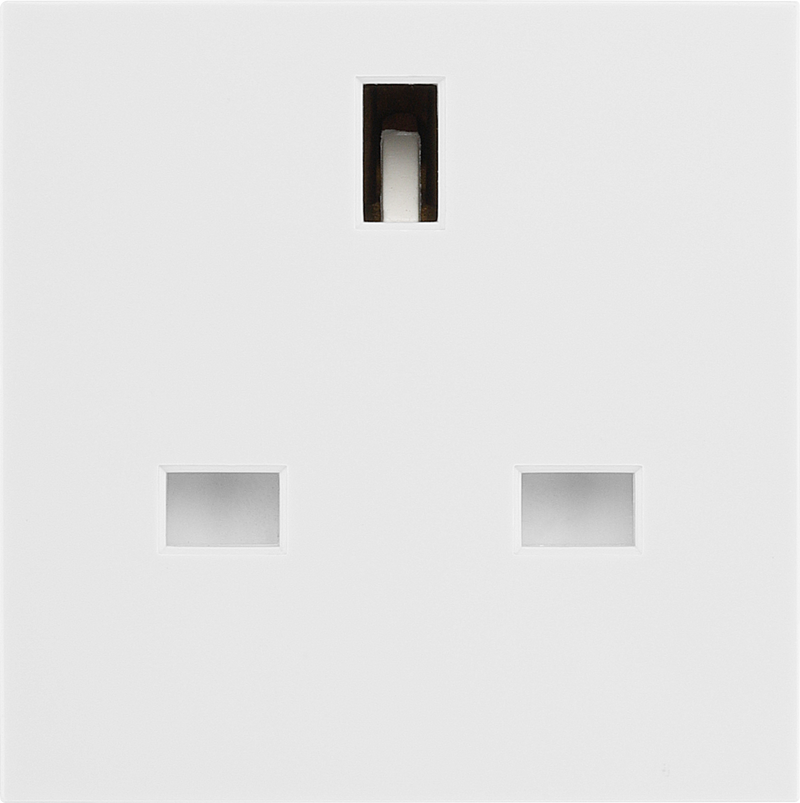 BG EMUKSW | White | 13A 2 Module Euro Module UK Unswitched Socket