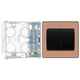 BG Evolve Polished Copper 2G Wide Rocker Light Switch PCDCP42WB with 35mm Steel Back Box