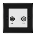 BG Nexus Metal Matt Black TV & Satellite Socket NFBTVSATW