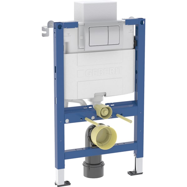 Geberit Alpha 82cm WC Frame / Cistern & Alpha01 Square Flush Plate - 458.034.21.2