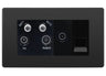 BG Evolve Black Chrome Quadplex Combination TV Socket PCDBC69B by British General (BG-PCDBC69B)