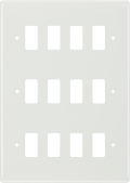 BG R812 Nexus Grid | White | Moulded 12 Module Front Plate
