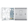 BG Nexus Brushed Steel 1 Gang RJ45 Single Data Outlet NBSRJ451 with 35mm Steel Back Box