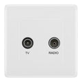 BG Nexus White Moulded TV & FM Socket NWM66W