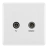 BG Nexus White Moulded TV & FM Socket NWM66W by BG Nexus (BG-NWM66W)
