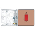 BG Evolve Polished Copper 45A DP Single Plate + Neon PCDCP74B with 25mm Steel Back Box