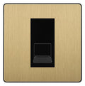 BG Evolve Satin Brass Single RJ11 Telephone Socket PCDSBRJ111 - Black Insert
